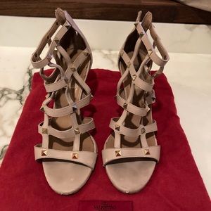 Valentino Studded spike open toe high heels